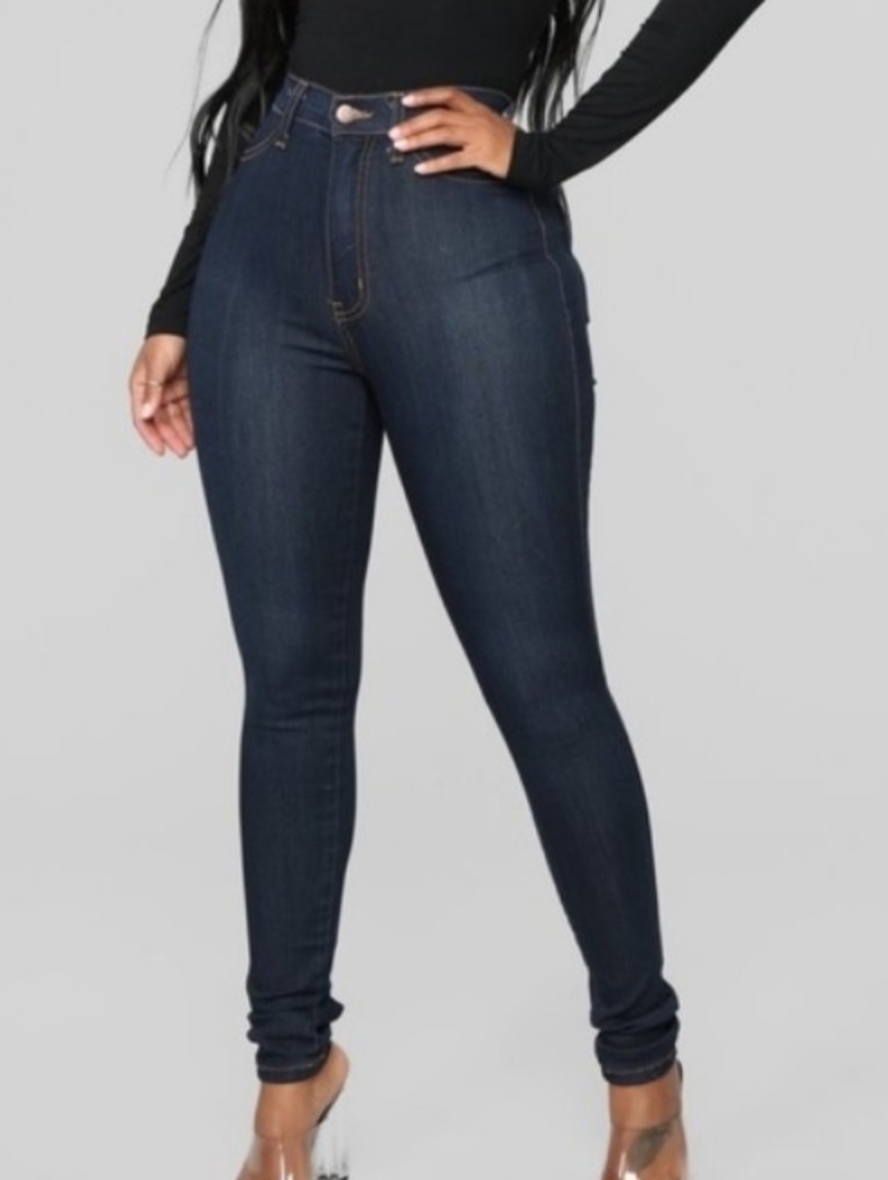 FN High-Rise Dark Blue Women's Skinny Jeans